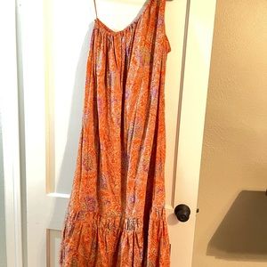 Zara one shoulder midi dress size S NWT